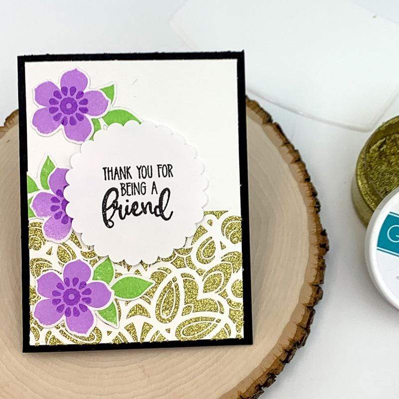 Gel Printing With Shimmer Powder & Card Examples Collab - Gerry's Craft Room