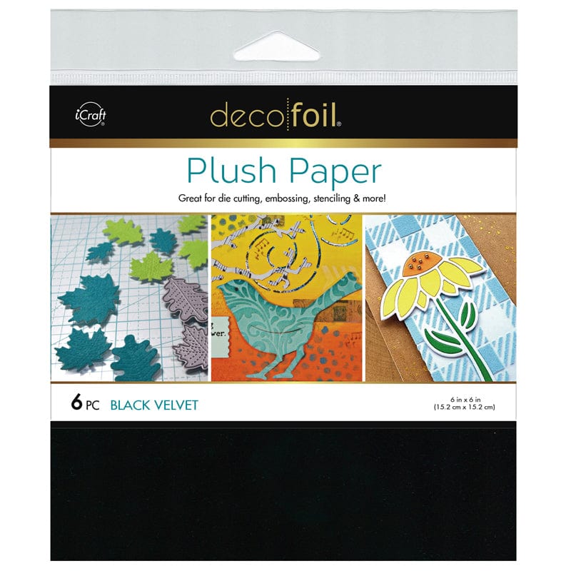 Deco Foil Plush Paper, Black Velvet