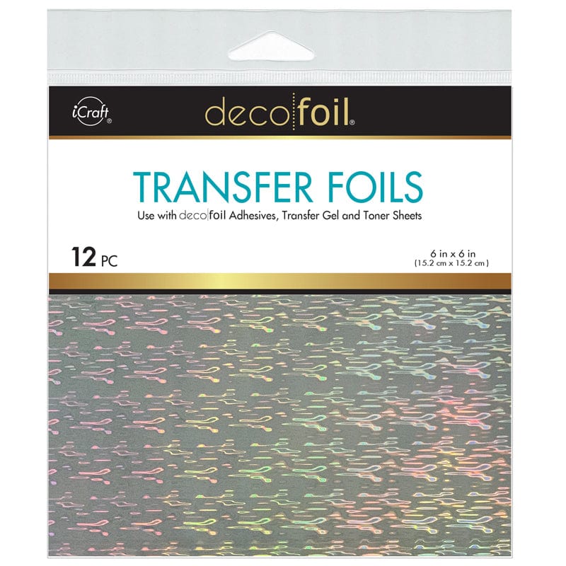 Therm O Web Deco Foil Transfer Sheets 6 in x 6 in (12 sheets) - Icy 5697