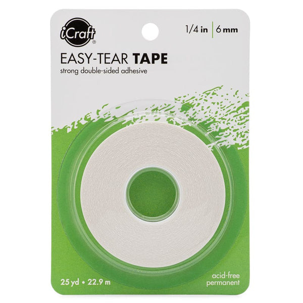 iCraft Easy-Tear Tape, 1/4 in x 25 yd –