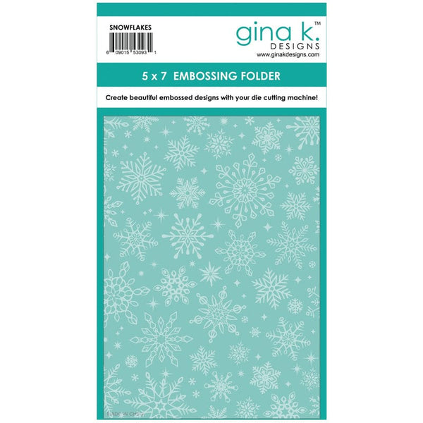 Gina K. Designs Embossing Folder, Snowflakes