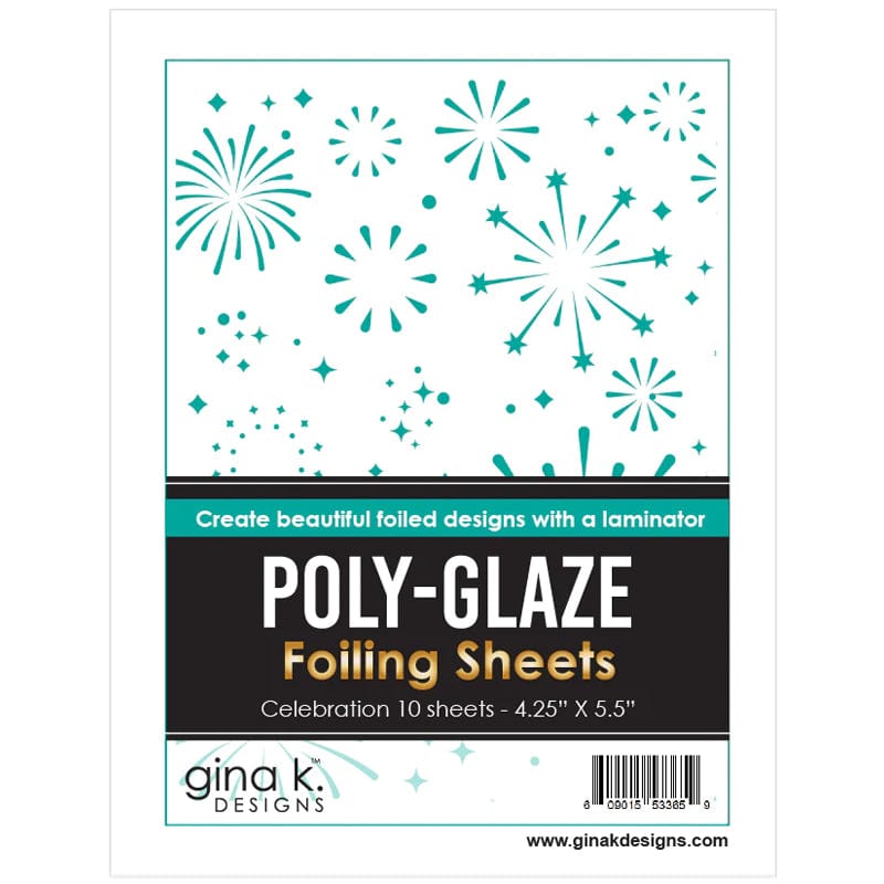 Gina K Designs Poly Glaze Foiling Sheets Celebration