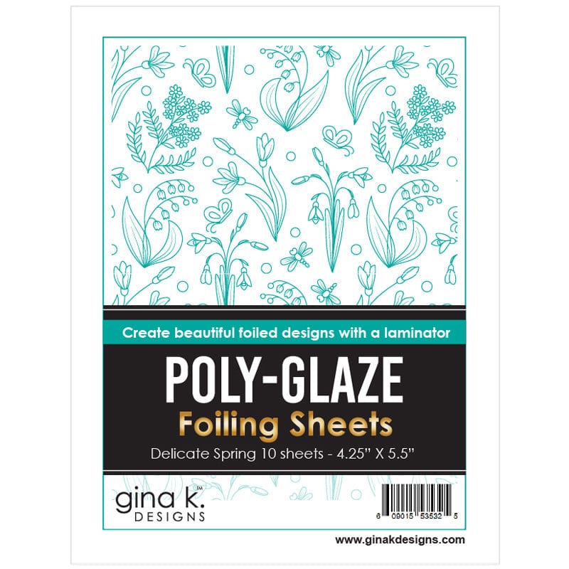 thermoweb.com Gina K. Designs POLY-GLAZE Foiling Sheets - Delicate Spring GKD3532