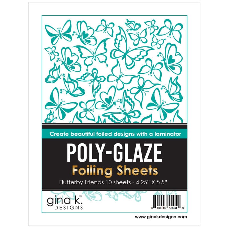 thermoweb.com Gina K. Designs POLY-GLAZE Foiling Sheets - Flutterby Friends GKD3531