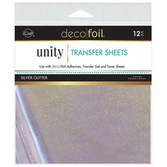 Deco Foil Transfer Foils by Unity, Silver Glitter