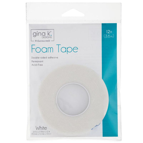 Gina K. Designs Double-sided Adhesive Foam Shaker Strips, White –