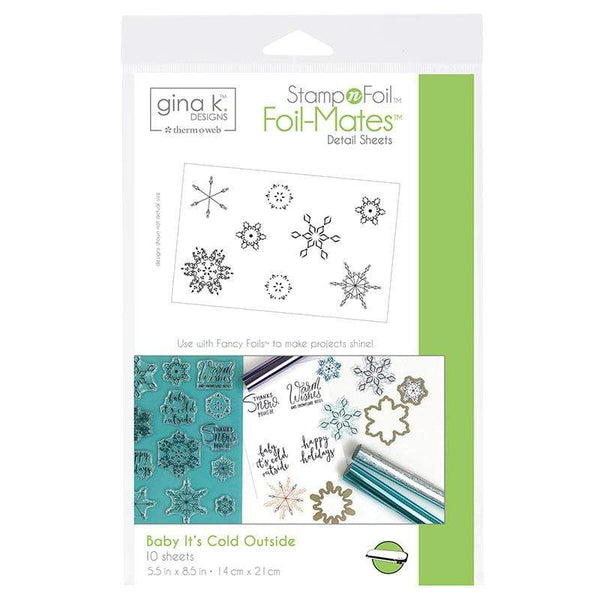 Gina K. Designs StampnFoil Stamp Set, Baby Its Cold Outside