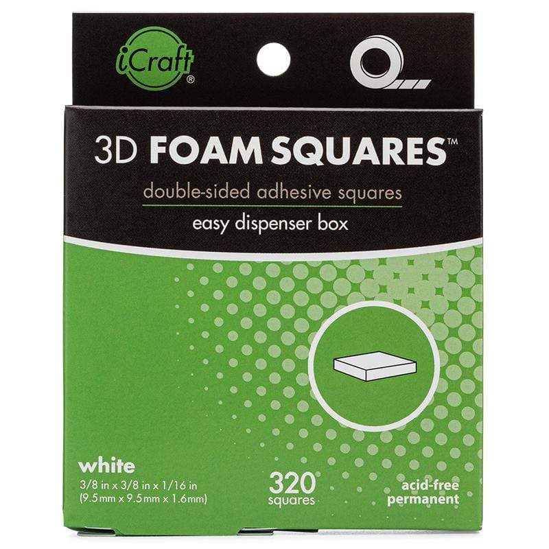 8 Sheets Foam Dots Squares 3D Pop Foam Squares Dual-Adhesive Foam