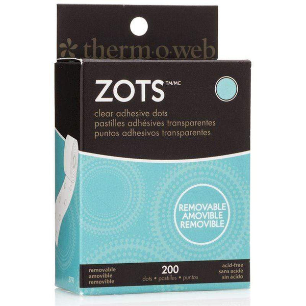 Thermoweb Zots Clear Adhesive Dots, 3D, 1/2 Diameter x 1/8 Thick, 3-D,  200